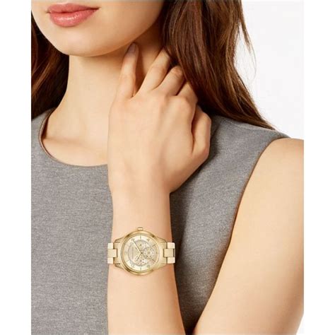 michael kors runway gold tone watch style mk6588|Michael Kors Runway Gold Dial Ladies Watch MK6588.